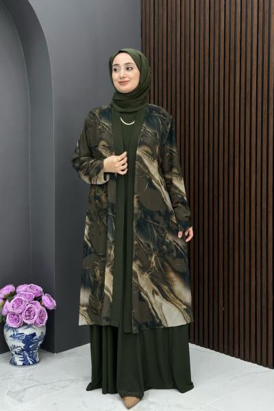 Hüsna İkili Takım - Yeşil  Yeşil