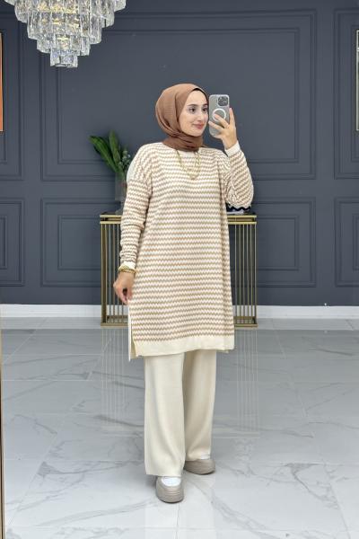 İpek Takım -Bej Bej