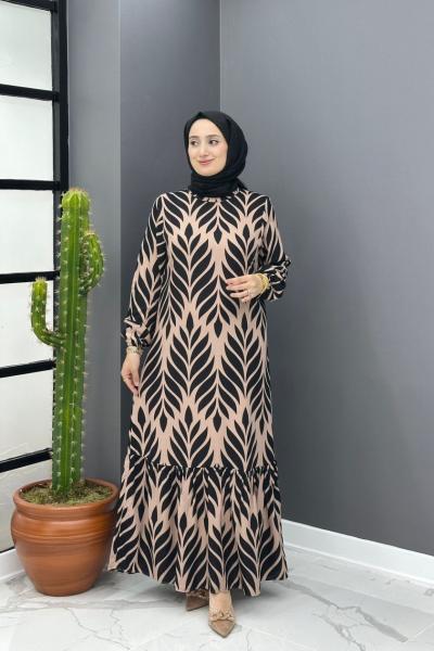 Işık Elbise - Camel  Camel