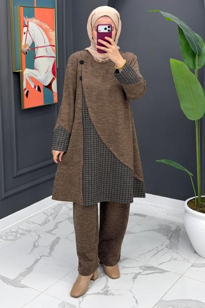 Kebire Takım - Kahve Kahverengi