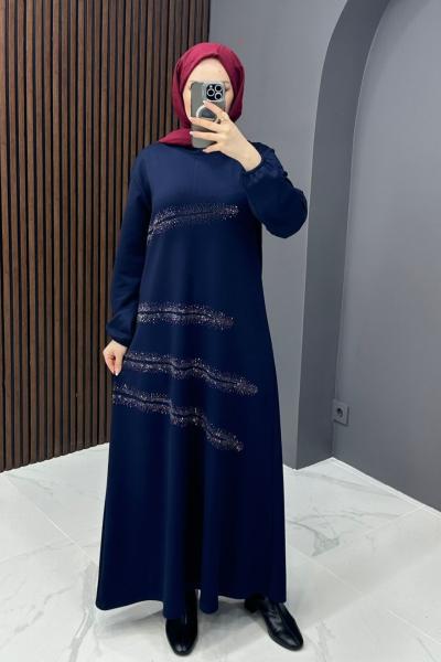 Kenza Elbise - Lacivert Lacivert