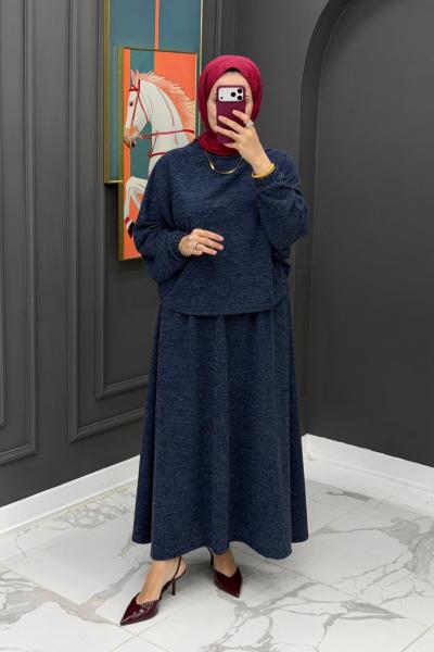 Leman Etekli Takım - Lacivert  Lacivert