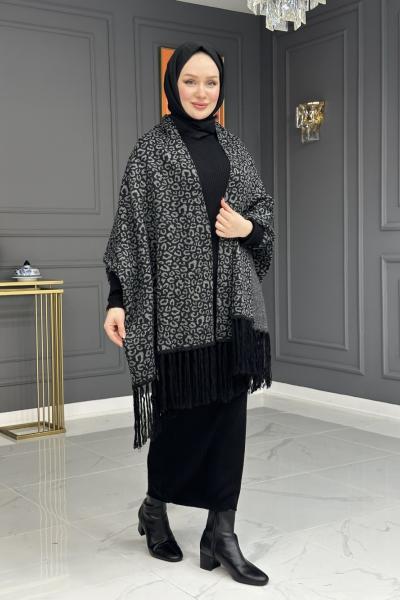 Leopar Desenli Panço - Siyah  Siyah