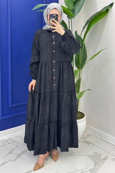 Leydi Elbise -Siyah Siyah