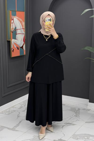 Mahinur Etekli Takım - Siyah Siyah