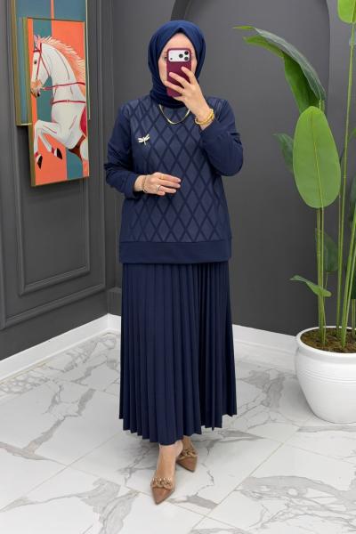 Melda Etekli Takım - Lacivert Lacivert