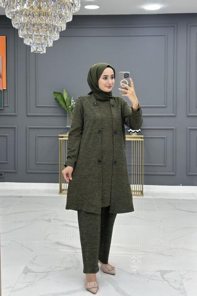 Melis üçlü takım - haki Haki