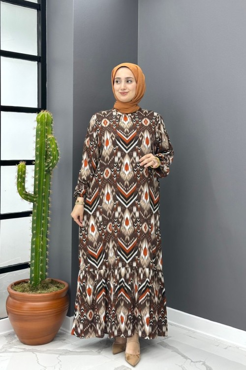Meryem Elbise - Kahve Kahverengi