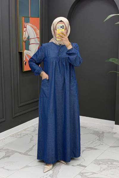 Milen Kot Elbise - Mavi Mavi