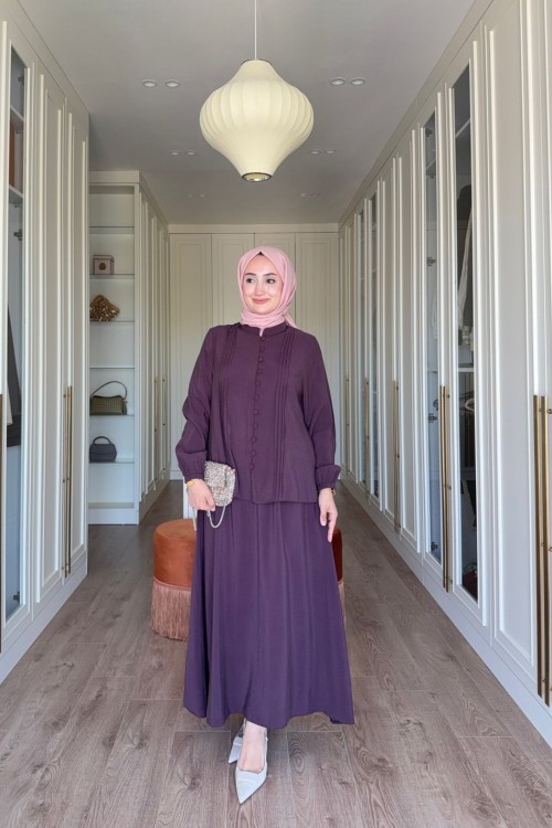 Müjde Etekli Takım- Mürdüm Mürdüm