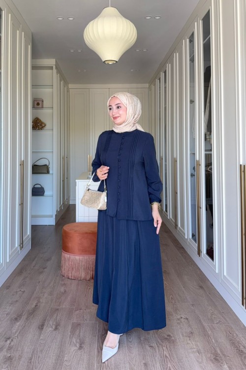 Müjde Etekli Takım- Lacivert Lacivert