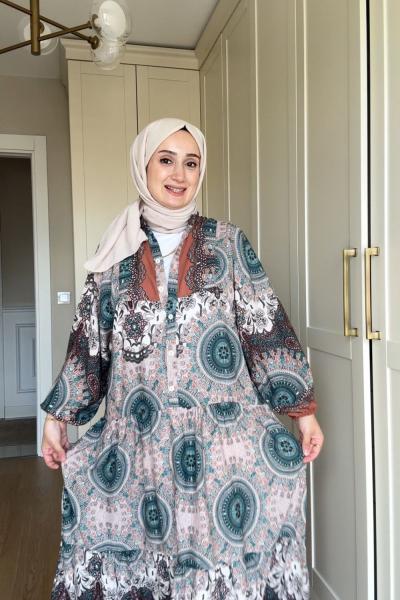 Nefa Elbise - Yeşil Yeşil