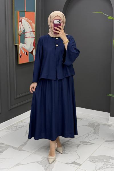Neşe Etekli Takım - laci Lacivert