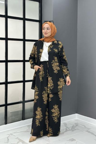 Osmanlı Desen Takım - Siyah  Siyah