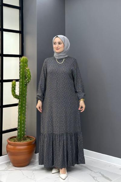 Oylum Elbise - Gri Gri