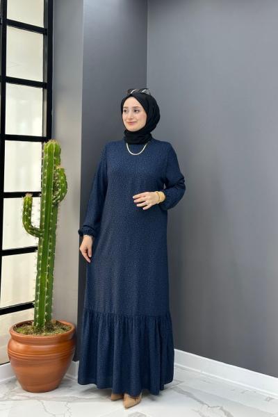 Oylum Elbise - Lacivert Lacivert