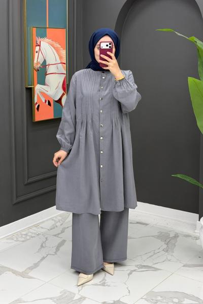 Pelşin Takım- Gri Gri