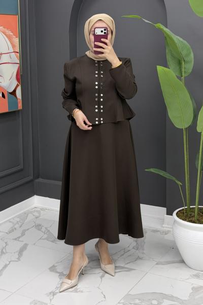 Peyker Takım - Kahve Kahverengi