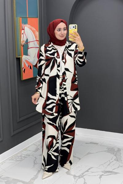 Remziye Takım-Bordo  Bordo