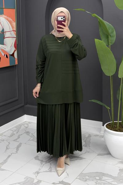 Safinaz Etekli Takım - yeşil Yeşil