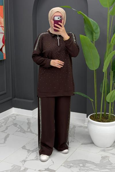 Sofya Takım - Kahverengi Kahverengi