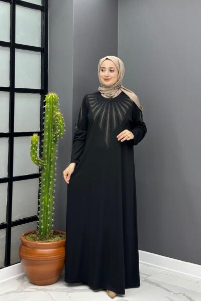 Sonay Elbise - Siyah Siyah