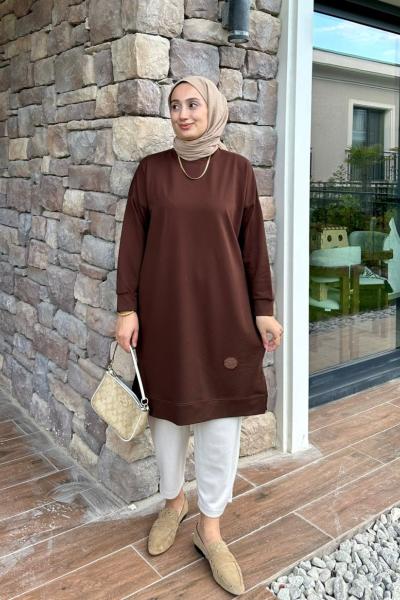 Spor Basic Tunik - Kahve  Kahverengi