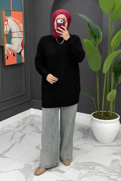 Uygun Triko Kazak - Siyah  Siyah