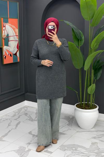 Uygun Triko Kazak - Gri Gri