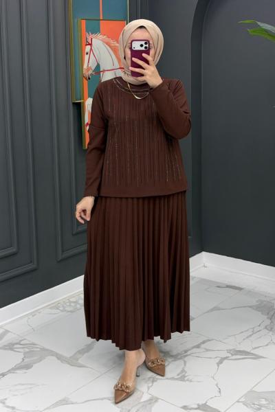 Zeynep Etekli Takım Kahverengi