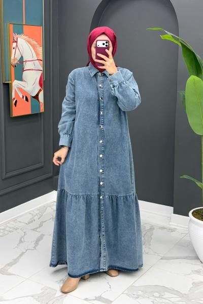 Zilan Kot Elbise - Mavi Mavi