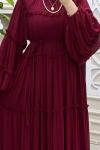 Ahenk Elbise Bordo