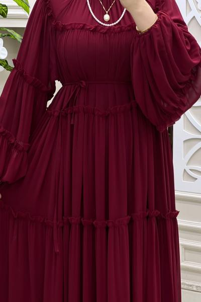 Ahenk Elbise Bordo