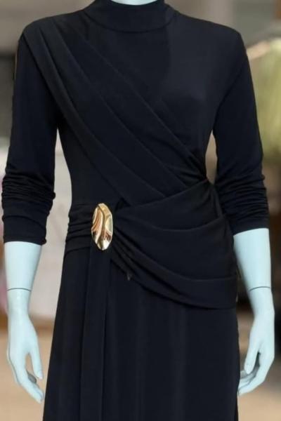 Aheste Sendy Elbise Siyah