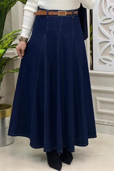 Ayla Kot etek Koyu Mavi