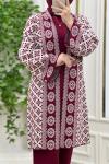 Basma Triko 3 Lü Takımım Bordo