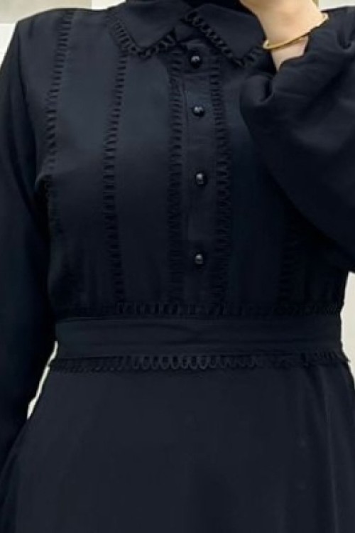 Dantel Elbise Siyah