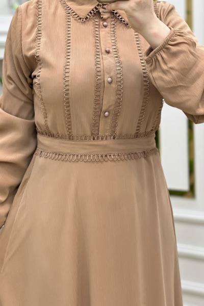 Dantel Elbise Camel