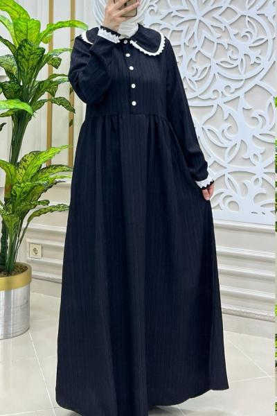 Dildade elbise Siyah