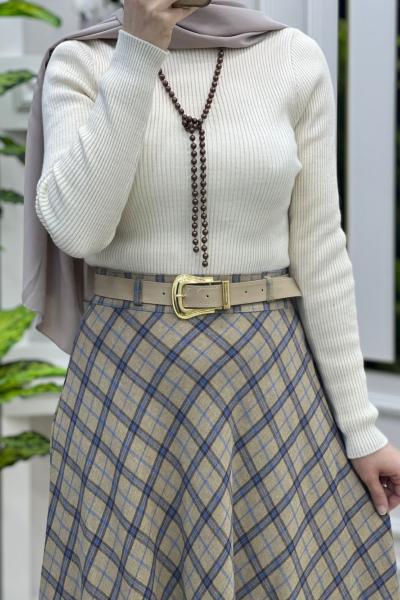 Duz Renk Balikci Kazagim Bej