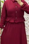 Elçin Elbise Bordo