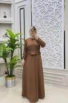 Elçin Elbise Kahverengi