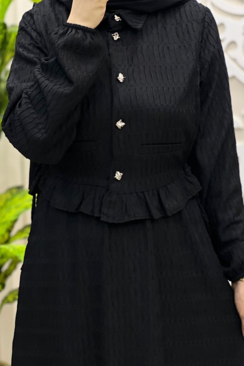 Esinti Elbise Siyah