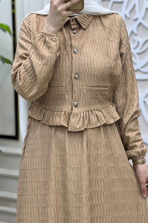 Esinti Elbise Camel