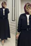 Favori Ceket Etek Takım  Siyah