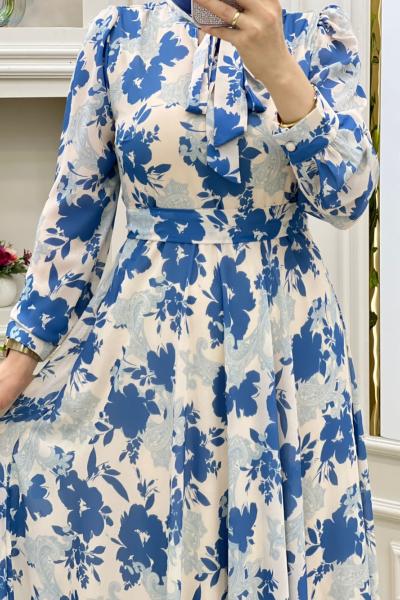 Gaye Elbisem Beyaz mavi