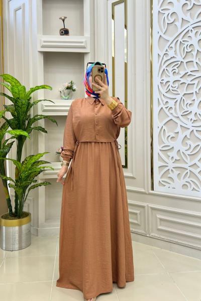 Haziran Yelekli Elbisem Soğan Kabuğu