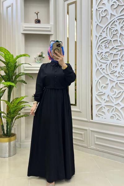 Haziran Yelekli Elbisem Siyah