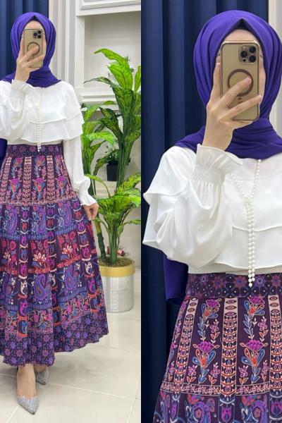 Hint etek Damla Lila