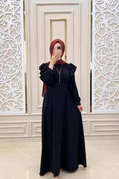 İnci Tesettür Elbise Siyah